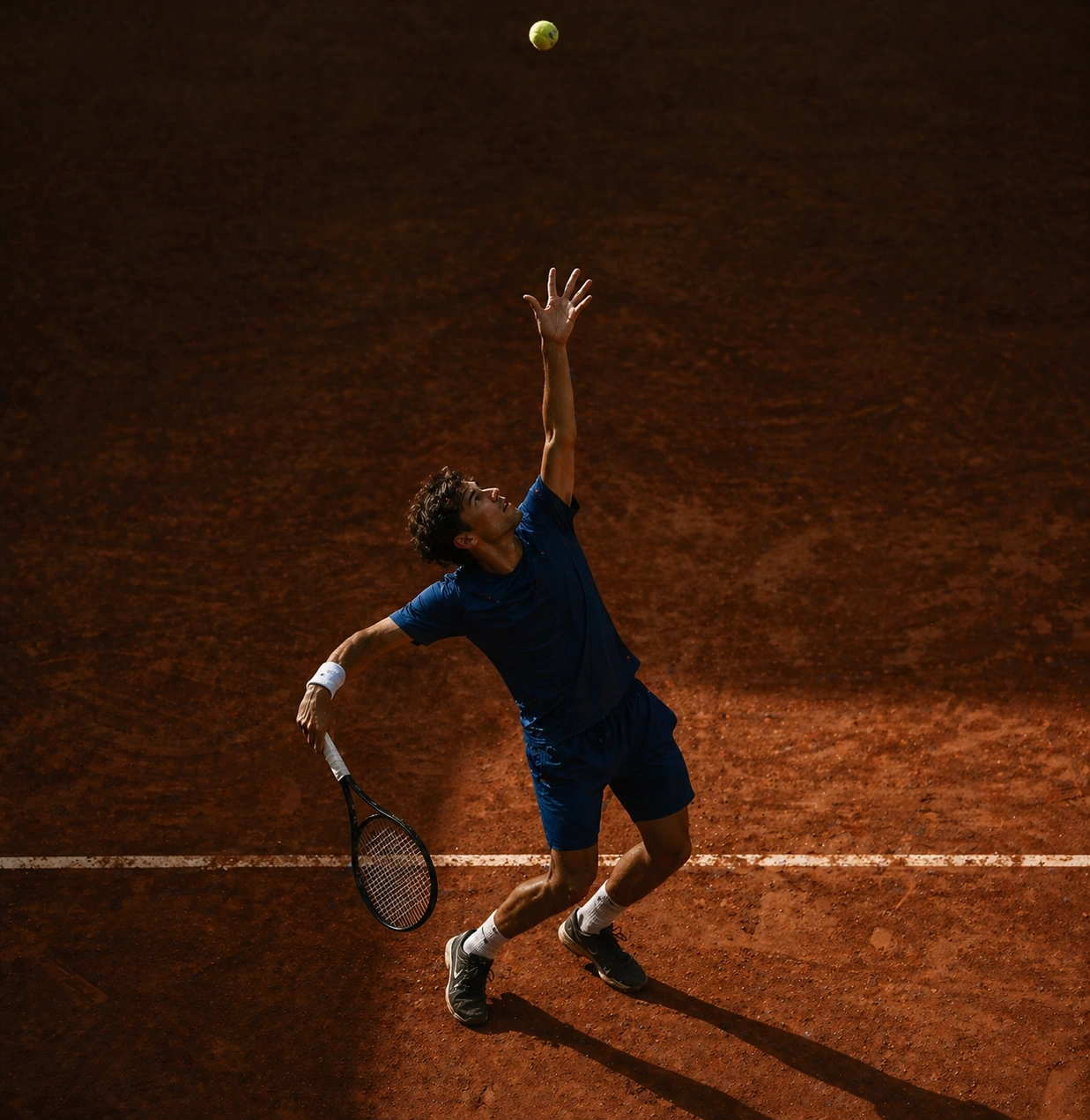 Tennisspelers in actie
